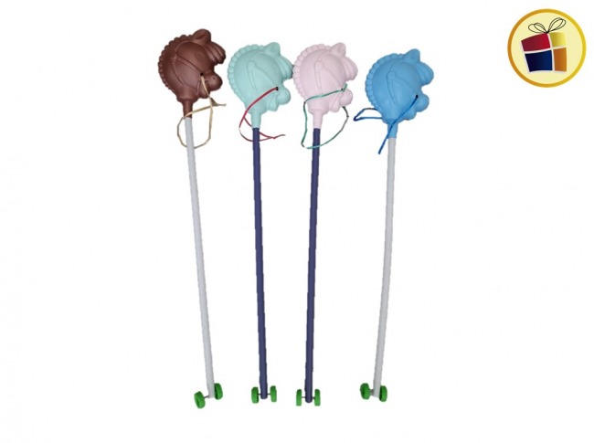 "P.C1.C2"ARRASTRE CABEZA CABALLO PLASTICO 75CM CON RUEDA EL PROGRESO (J61/439680/NAJCA0001)