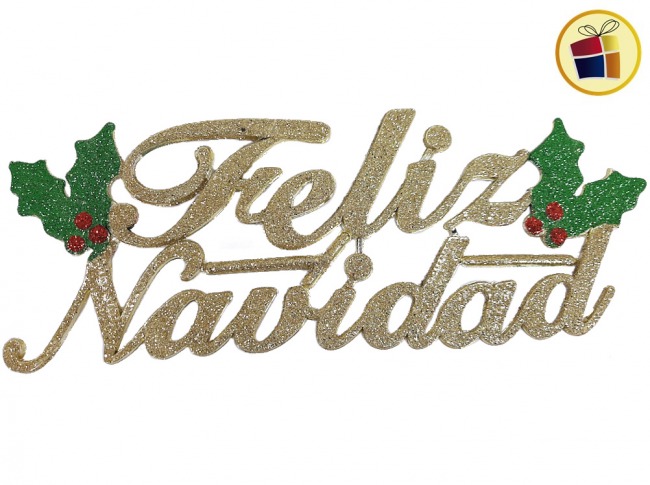 CARTEL FELIZ NAVIDAD BRILLO ATHAND (082-18-5/000057/61216)