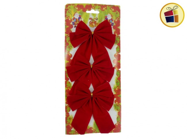 MOÑO NAVIDEÑO LISO  X3 12CM (185-18-9/000099)