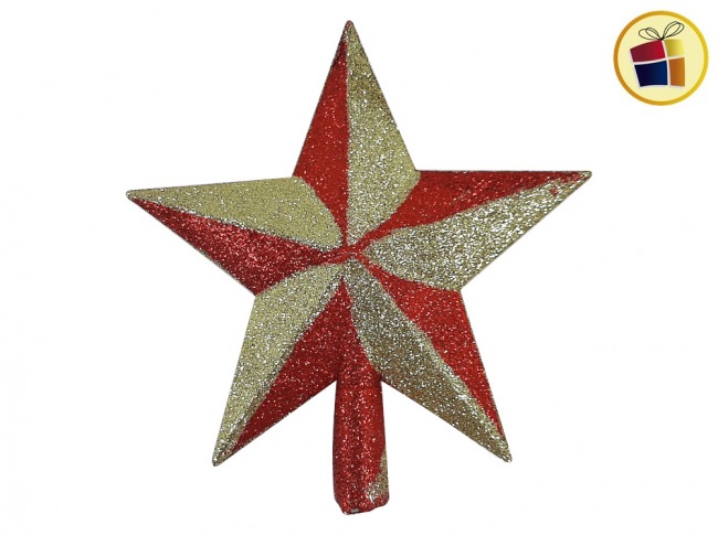 PUNTAL 20CM ESTRELLA BRILLO BICOLOR  FLUSS (JT21-1/57164/571649)