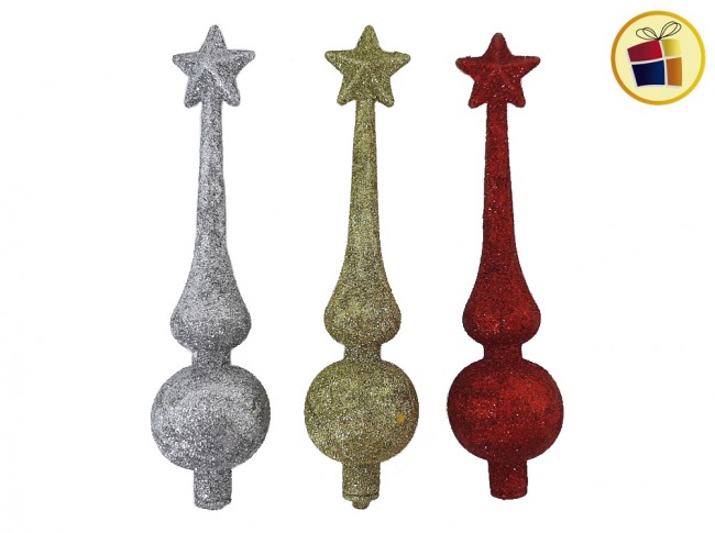 PUNTAL 19CM BRILLO PUNTA ESTRELLA FLUSS (57168/JT21-YS1456/571687)