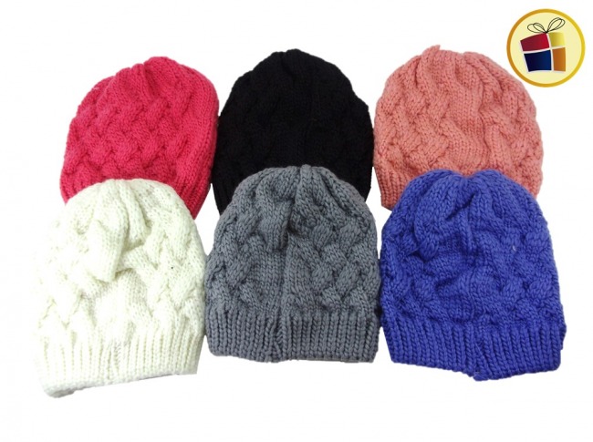 (PRECIO FINAL)GORRO DE LANA SIMPLE PARA DAMA SIN POMPOM (000013/209-19-1)