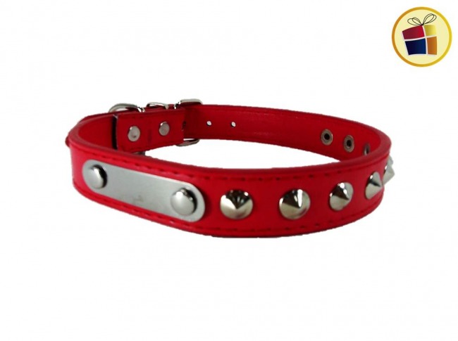 COLLAR P/PERRO C/9 TACHAS PUNTA 47X2CM (213-10/213104)