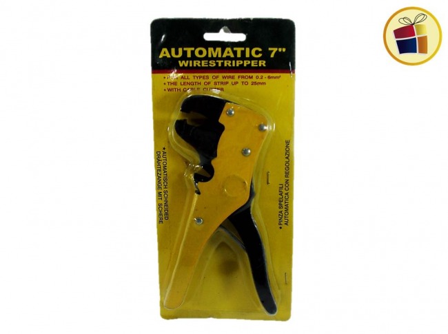 (50/30%) PINZA PELA CABLE 7" EN BLISTER 24X11CM (554-27/600022)