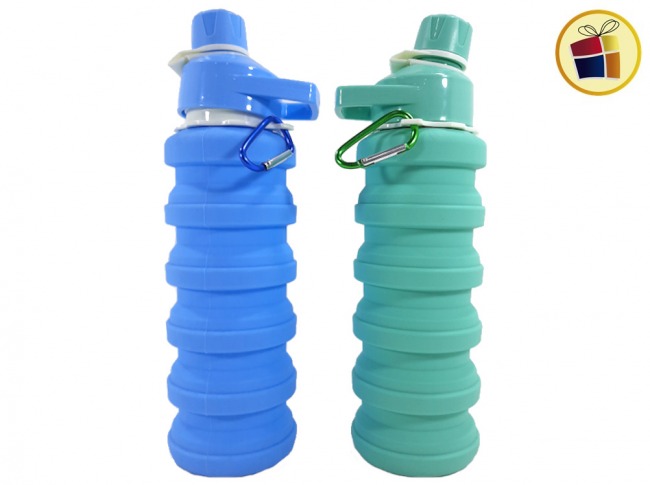 BOTELLA DEPORTIVA SILICONA EXPANDIBLE 25CM POKA (NS319883/198831)