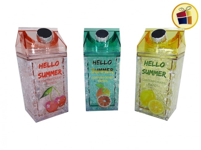 BOTELLA ACRILICA ESTAMPADA CON GEL REFRIGERANTE  400ML POKA 18CM (NS586805/586805)