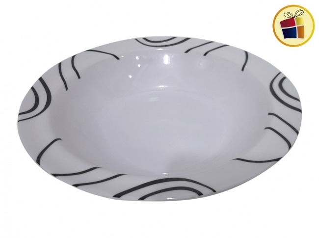 PLATO HONDO MELAMINA ESTAMPADO 22CM POKA (70031/700313)