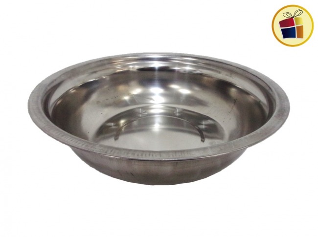 (30/20%) BOWL DE ACERO REDONDO 8 CIRCULOS 25 CM (367028/DD8610)