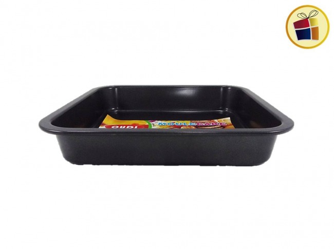 ASADERA ANTIADHERENTE  METAL CUADRADA 24CM (054439/DL1273)