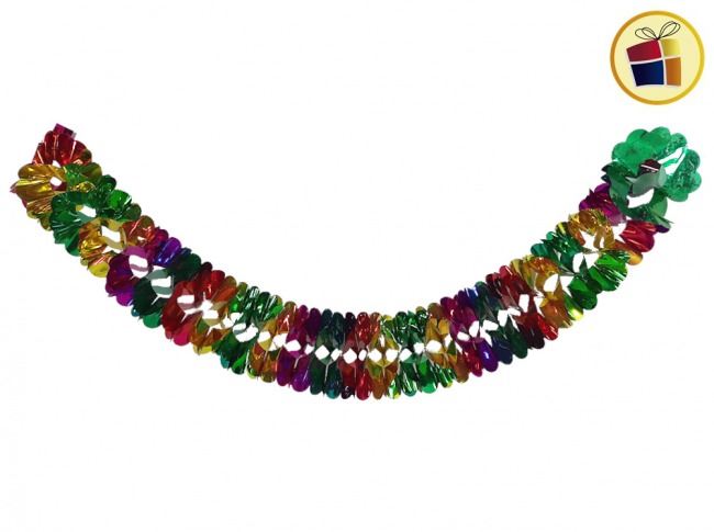 GUIRNALDA HOLOGRAMADA FORMA FLOR X1 (013-17-10/17102) CH