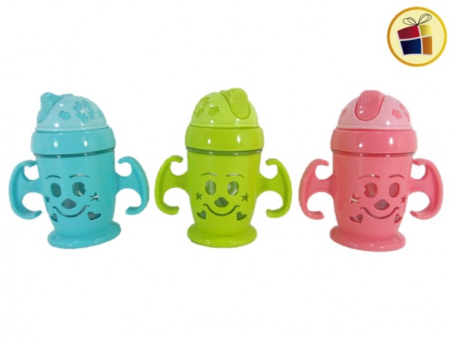 JARRO PLASTICO CARITA CON ASAS Y SOBERTE 15CM POKA (YPS-7Z/130073)