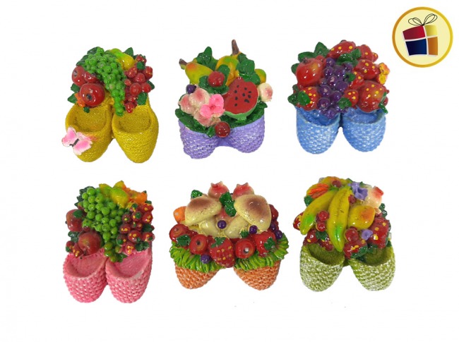 ADORNO IMAN FRUTA CON CANASTA POLIRESINA 6CM (341755/734-17-5) 