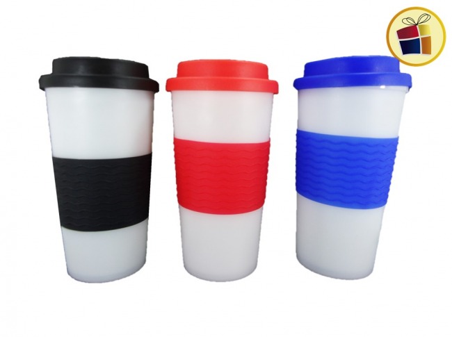 VASO TERMICO PLASTICO GOMA ANTIDESLIZANTE 19CM POKA (A-2/641820)