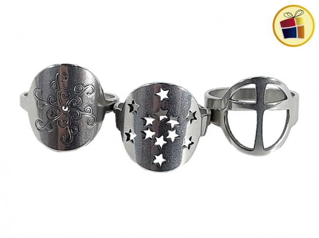 ANILLO DE ACERO GRANDE VARIOS MODELOS (165390/HB95533)