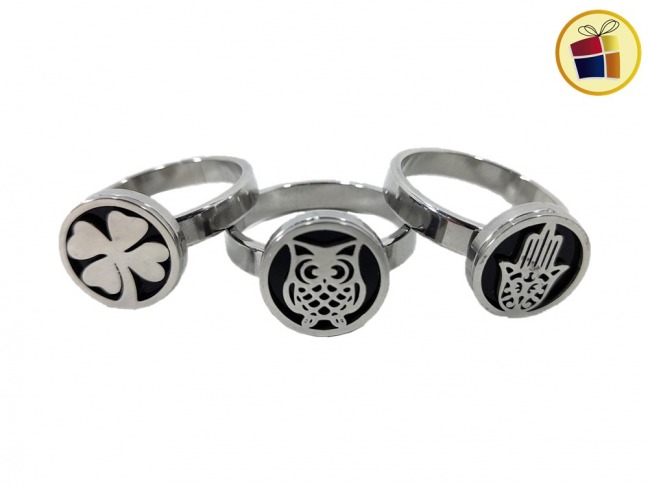 ANILLO DE ACERO FONDO NEGRO VARIOS MODELOS (165406/HB95534)