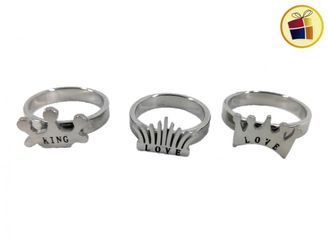 ANILLO DE ACERO CORONA VARIOS MODELOS (166267/HB95742)