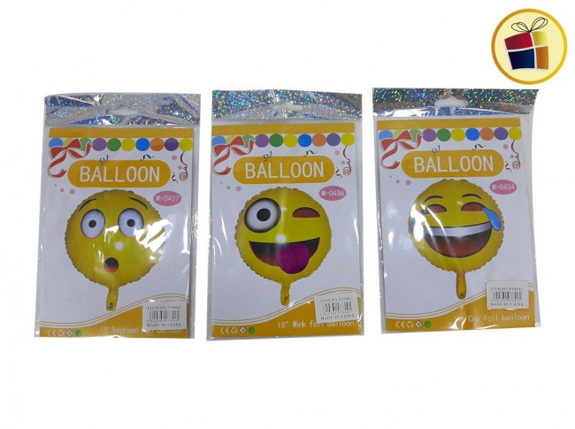 GLOBO METALIZADO EMOJI (078445/PT9442) PASTEUR 86 