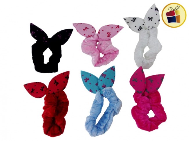 SCUNCI PELUCHE CON OREJITA DE TELA (CV) (11749)