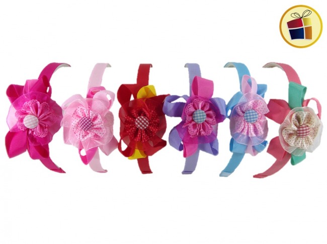 (OFERTA FINAL)VINCHA FORRADA CON FLOR CINTA CH (50220)