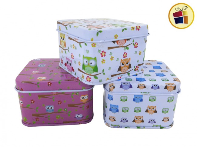 (30%P) ALHAJERO DE LATA DECORADO CUADRADO 7X5CM  (217246/682-17-24)