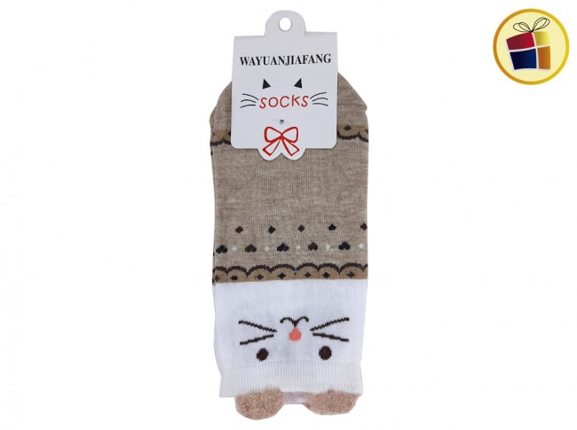 MEDIA SOQUETE PARA DAMA CON OREJITAS (21359)