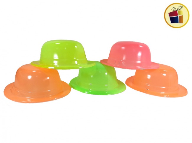 SOMBRERO BOMBIN X5 LISO FLUOR/PASTEL (33812) COTILLON REY CARIOCA   