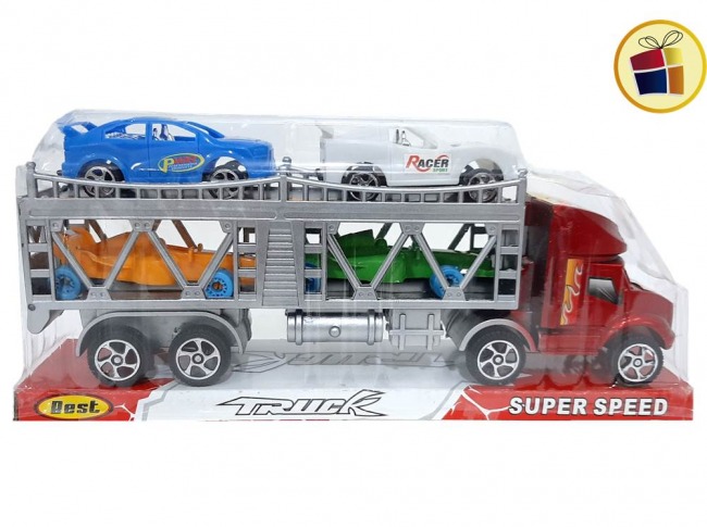 N22 CAMION + 4 AUTOS EN BURBUJA 28CM SEBIGUS (53218/065120)