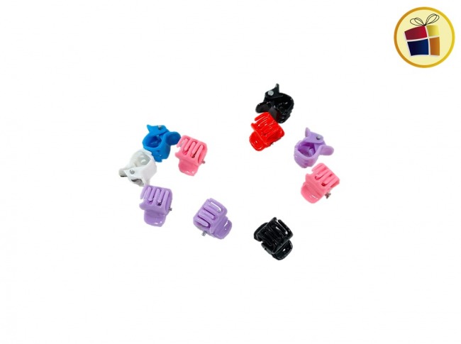 (PROMO X2) BROCHE MINI X10 BLANCO-NEGRO COLOR (CV) (71710/90111)