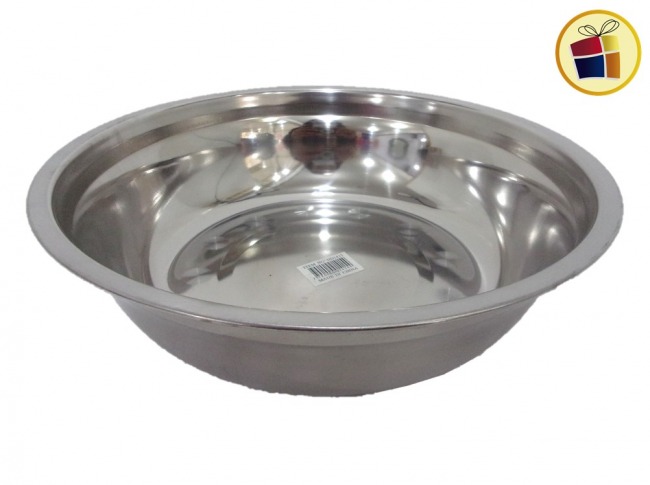 (30/20%) BOWL DE ACERO 25CM 10/12 CIRCULOS (014154)