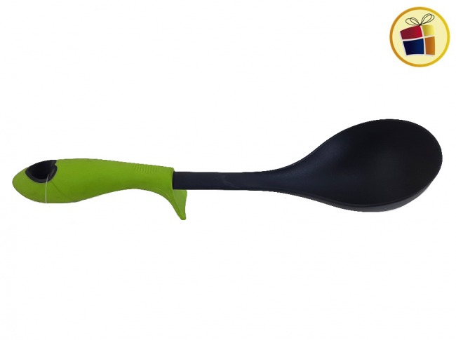 CUCHARON TEFLON MANGO DE GOMA COLOR 33CM (447511/L056A-15-15)