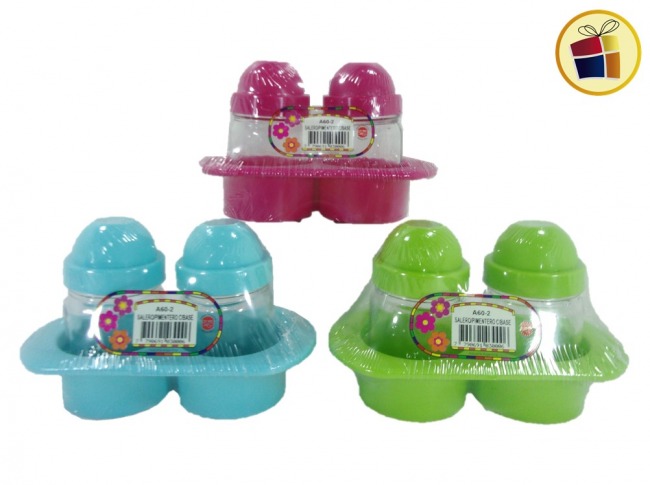 SALERO PIMENTERO X2 DE VIDRIO CON BASE  DAYSAL (XA60-2/0XA60-2XS0/030006)