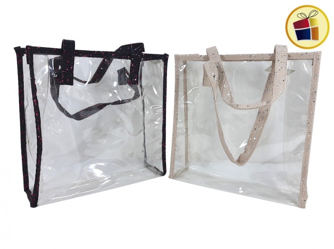 BOLSO TRANSPARENTE BORDE CUERINA (38049/46-10-4)