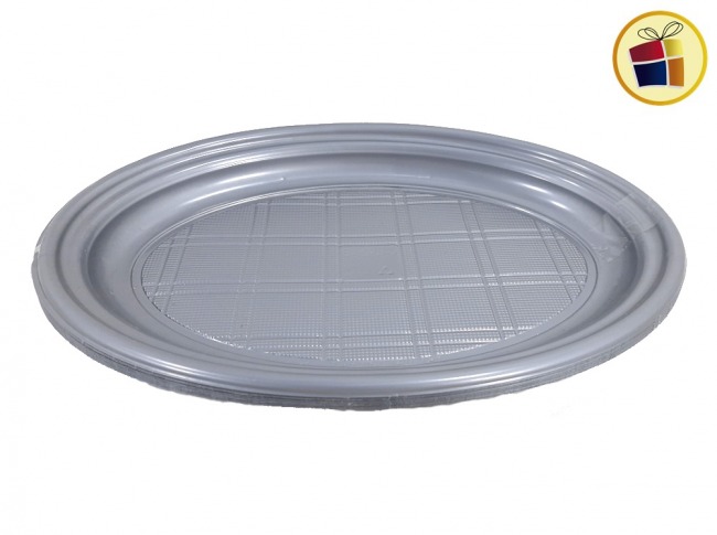 BANDEJA OVALADO X10 PLATA/ORO/NEGRO (41248) BANPLAST 