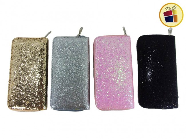 (PC-R-G-ST-F-B-RCIA)BILLETERA PARA DAMA CON BRILLOS 1 CIERRE (58327/47-18-3)