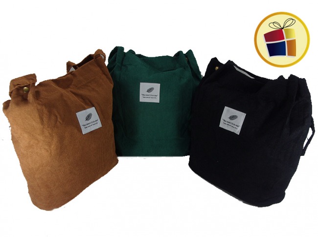 CARTERA CORDEROY PARA DAMA CON BROCHE TRESHER (13026)