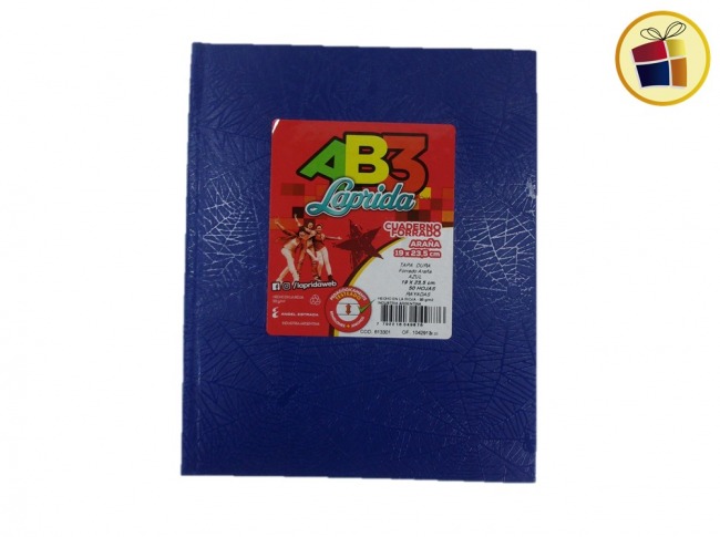 CUADERNO LAPRIDA AB3 AZUL X50 HJ (049876/613301)