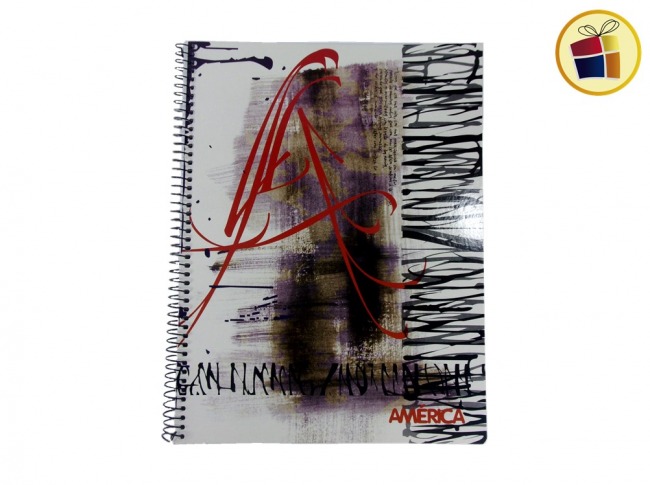 O.F.M5%CUADERNO AMERICA 29.7 NICAS C/ESPIRAL X80HJS RAYADAS (653714)
