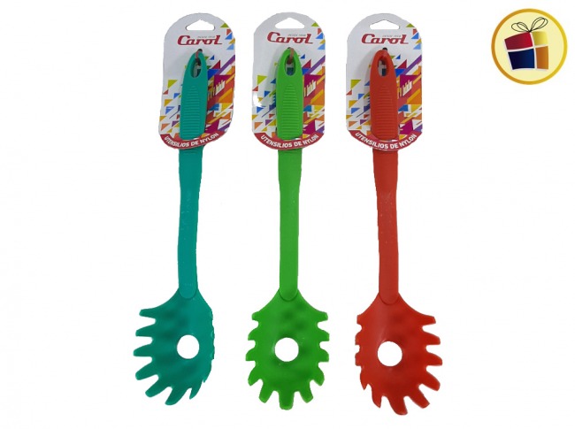 CUCHARA PARA FIDEO NYLON COLOR CAROL (65080/650809)