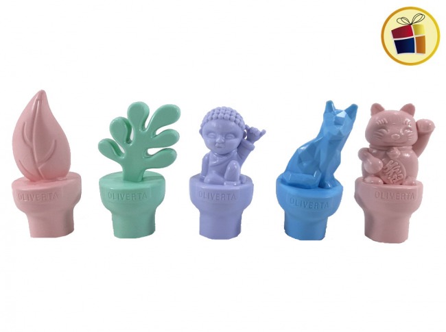 TAPON PARA VINO Y TOMATE OLIVERTA DE GOMA CON FORMAS CLIKER (7534/584274)