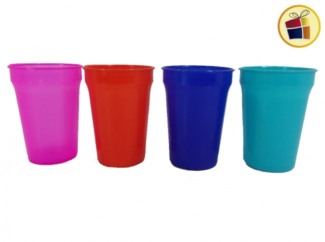 VASO PLASTICO COLOR 11CM LUGANO (007311)