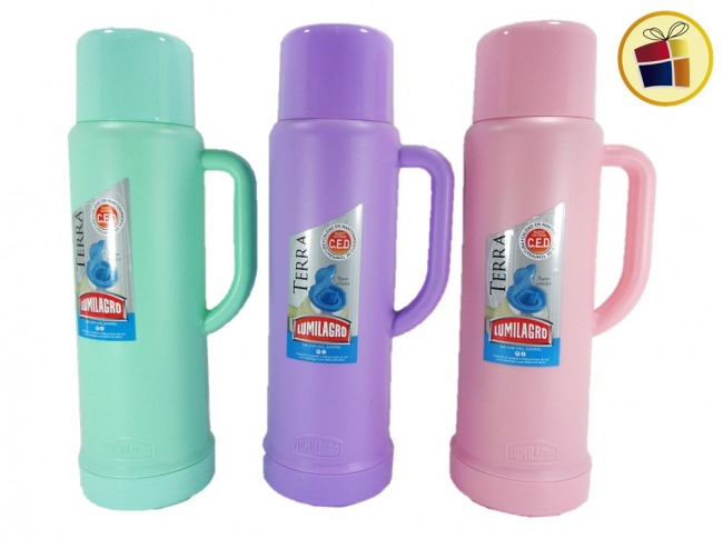 "P.R"TERMO TERRA COLOR PASTEL 950 CC LUMILAGRO (50044/525974)