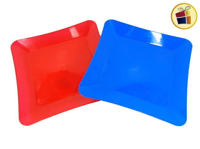 PLATO PLAYO CUADRADO COLOR 21X21CM GLAGO (1001/753635) 