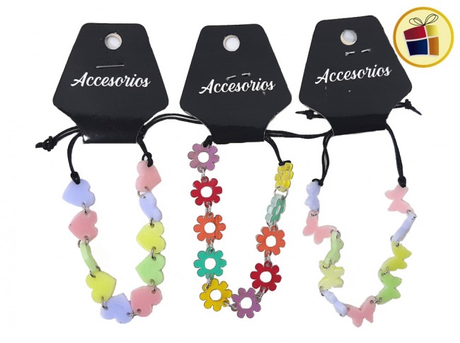 PULSERA ACRILICA CON HILO VARIOS MODELOS (25725/2767)
