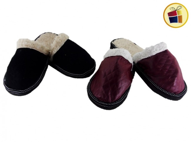 (30%)PANTUFLA PARA HOMBRE POLAR CON CORDERITO (22884/820-1)