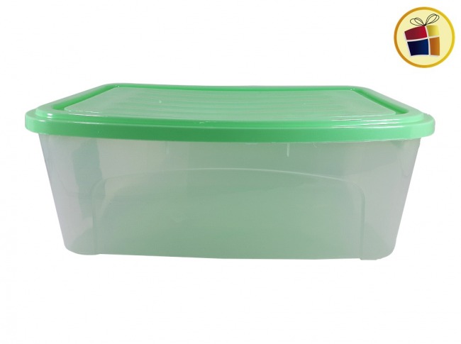 ORGANIZADOR 20 LTS TRANSPARENTE/COLOR CON TAPA GEMPLAST (064210/006429)