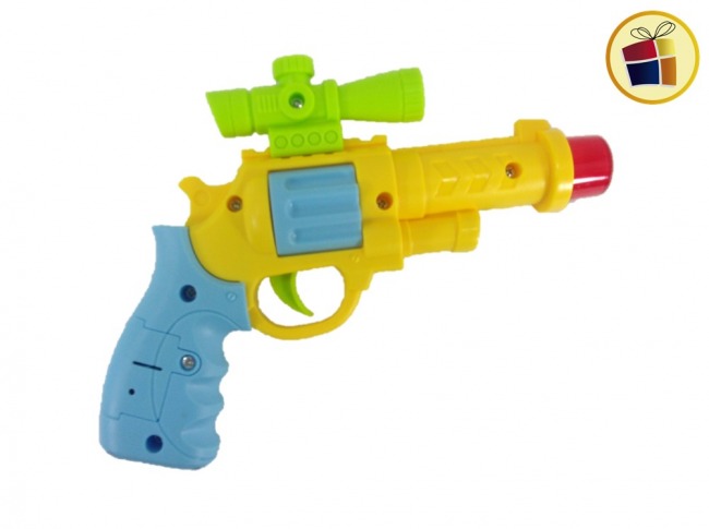 NEW21 REVOLVER MINI CON LUCES Y SONIDO 14CM PUBLILED(290186/A200270)