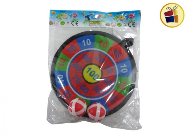 TIRO AL BLANCO CON PELOTAS 18CM EN BOLSA PUBLILED(083169/A200105)