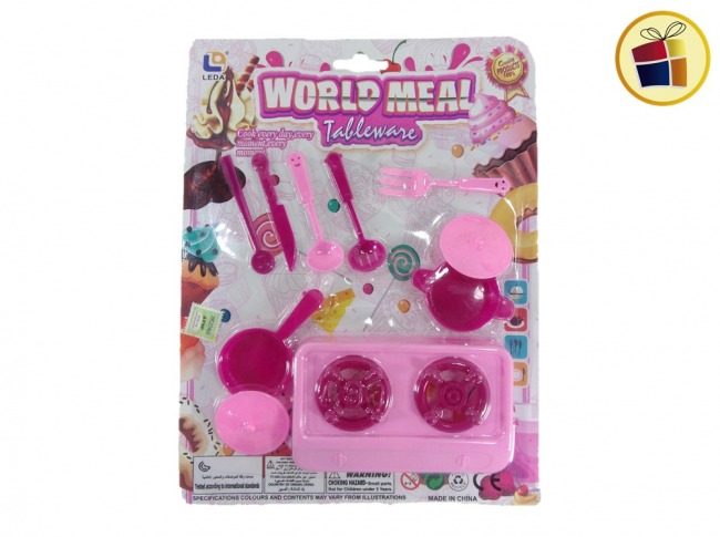 N22 SET DE COCINA C/ANAFE SARTEN CACEROLA UTENSILLOS PUBLILED (388165/A200341)