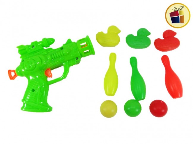 NEW PISTOLA LANZA PELOTAS C/ ACCESORIOS EN BOLSA  14CM (633646/TS26865)