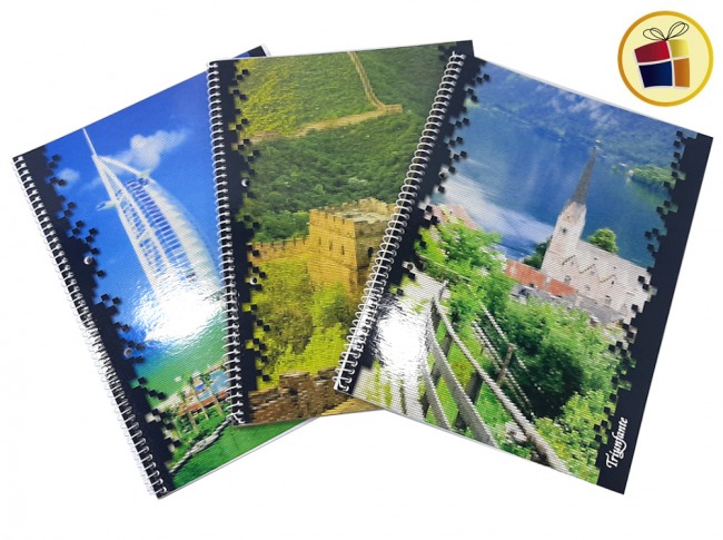 O.F.M5%CUADERNO TRIUNFANTE 29.7 PIXELES C/ESPIRAL X80 HJS RAYADO (142147)